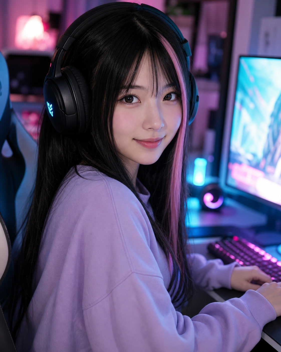 Yumi portrait 2, fictional adult AI companion